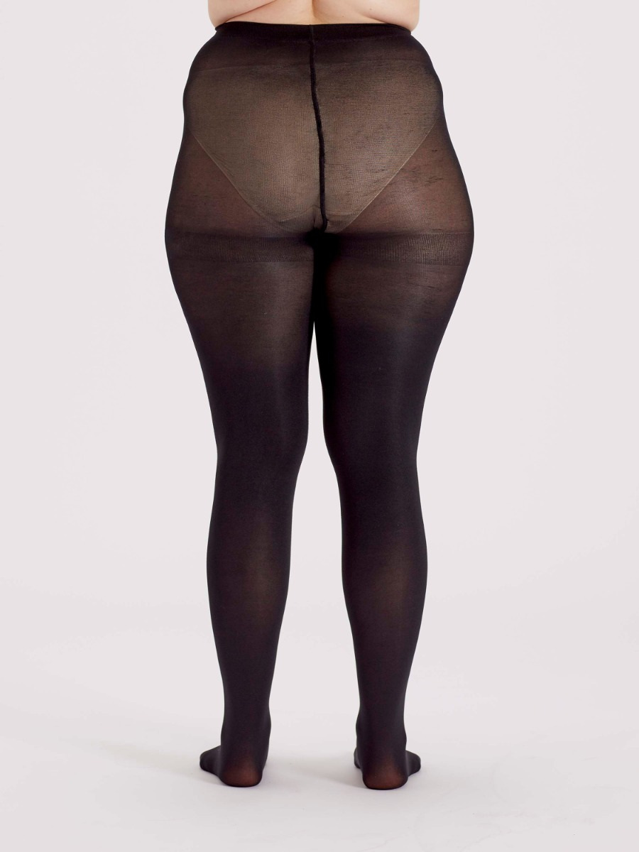 Plus size black tights clearance