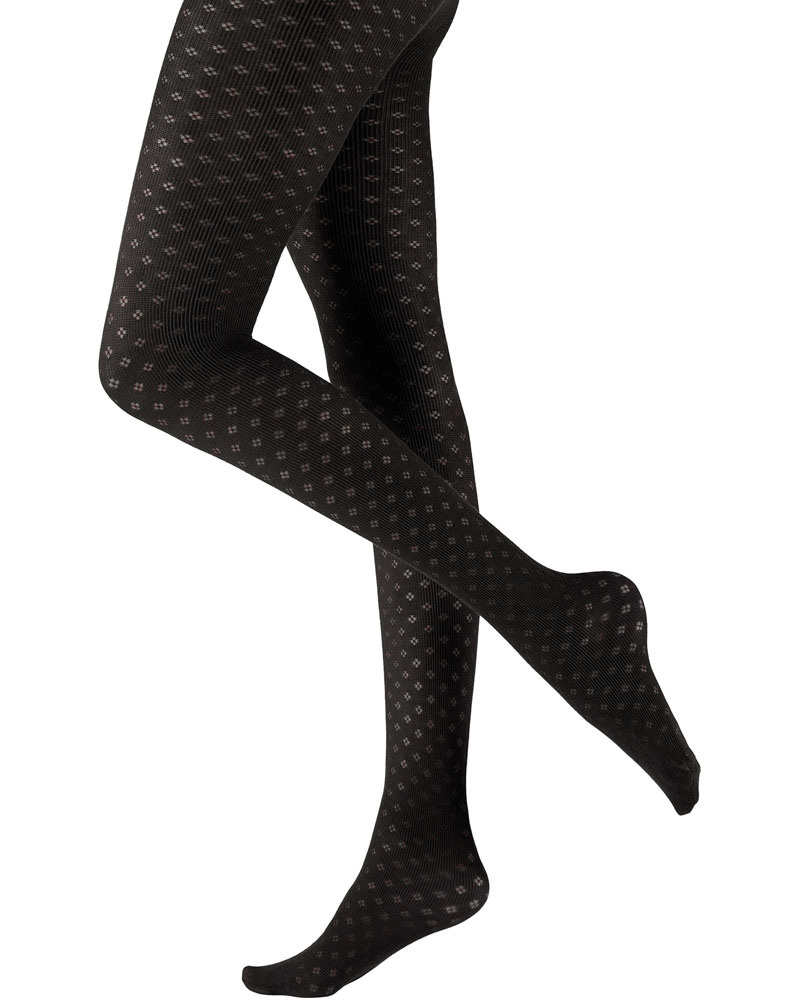 Black flower tights online