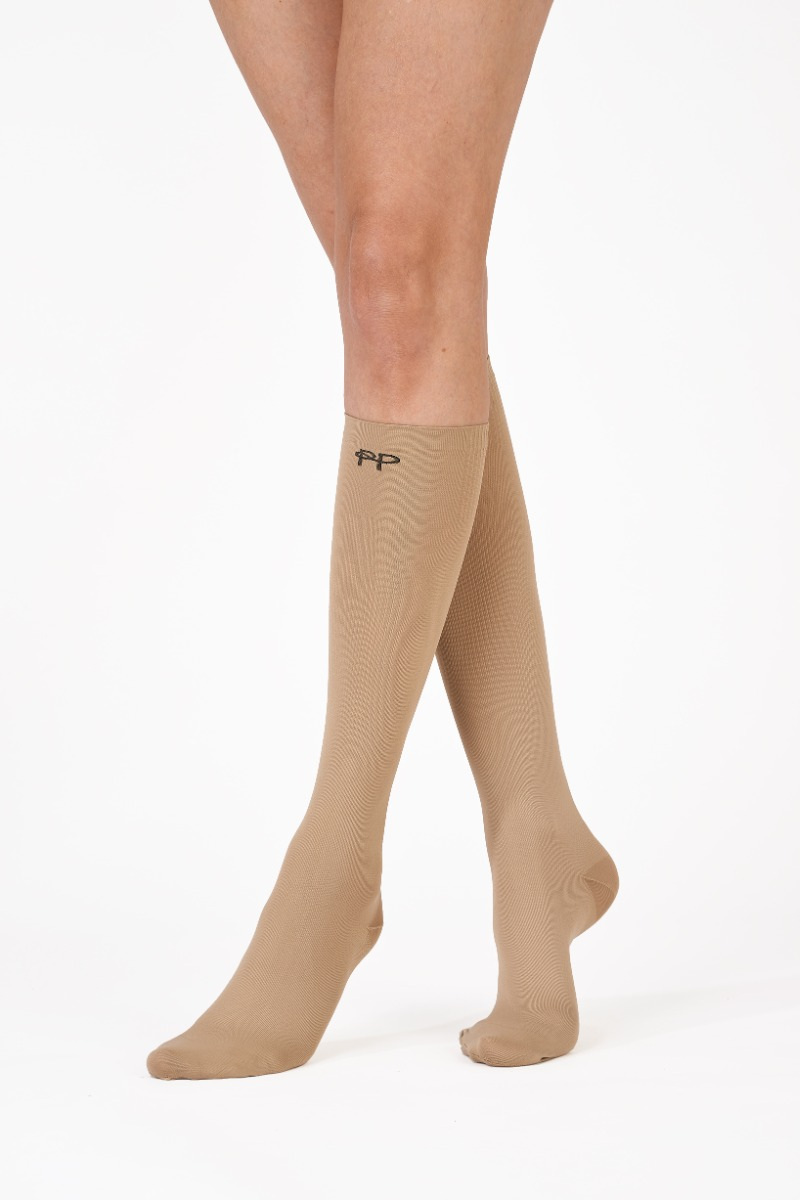 Legs On The Go 80 Denier Compression Sock Natural