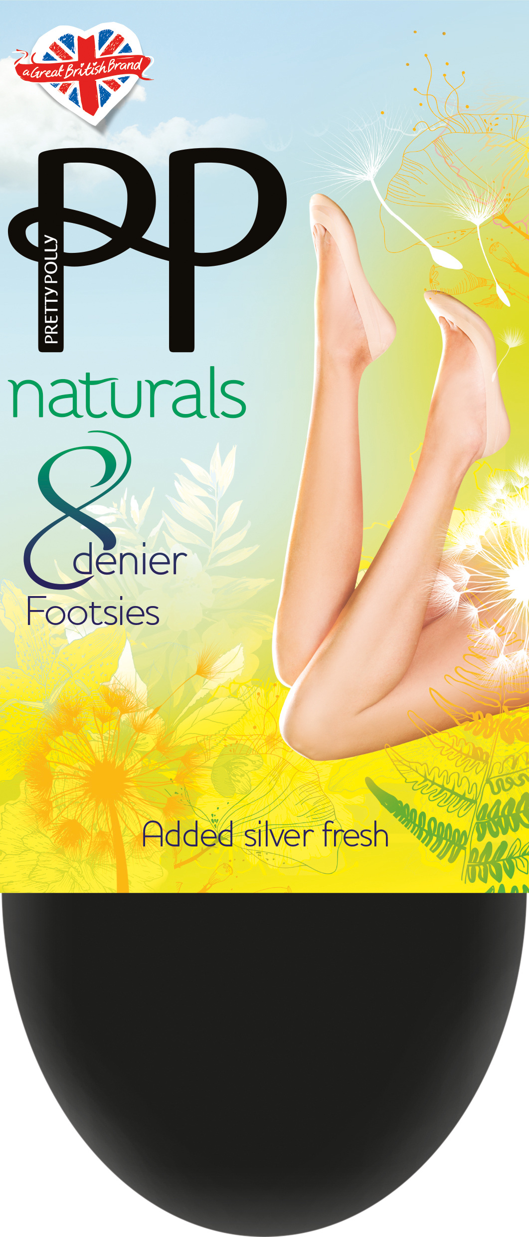 Buy Naturals Black Footsies direct from Pretty Polly UK s leading tights stockings manufacturer www.prettypolly