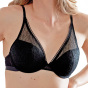 Delicate Lace Underwired T-shirt Bra - Black