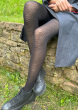 Zebra Pattern Tights - Black