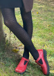 Zebra Pattern Tights - Black