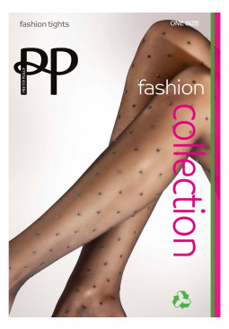 Sparkle Spot Pattern Tights - Black/Gold