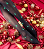 All Over Christmas Tree Opaque Tights - Black Mix