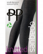 Knitted Opaques Small Diamond Tights - Charcoal