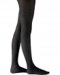 Knitted Opaques Small Diamond Tights - Charcoal