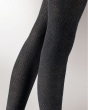 Knitted Opaques Small Diamond Tights - Charcoal