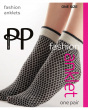 Sparkle Net Effect Anklets - Black/Silver