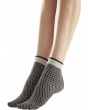 Sparkle Net Effect Anklets - Black/Silver