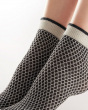 Sparkle Net Effect Anklets - Black/Silver