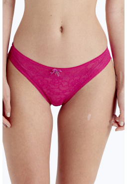 Lola All Over Lace Brazilian Brief - Hot Pink