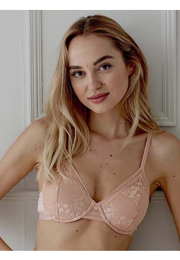 Botanical Lace High Apex Bra - Blush