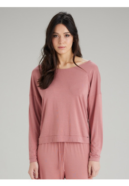 Botanical Lace Slouch Top - Dusty Rose