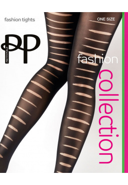 Slashed Front / Back Seam Tights - Black