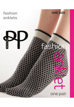 Sparkle Net Effect Anklets - Black/Silver