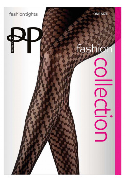 Cubist Chevron Pattern Tight - Black