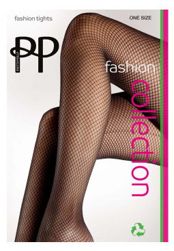 Diamond Pattern Net Tulle Tights - Black