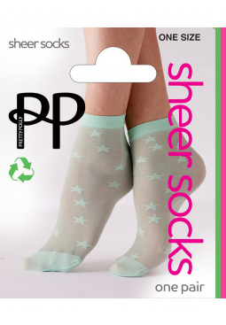 Star Sheer Socks - Mint