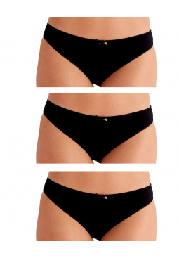 Olivia Bikini Brief 3 Pair Pack - Black