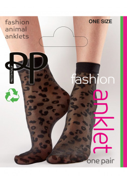 Animal Pattern Anklets - Black