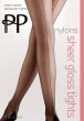 Nylons 10 Denier Back Seam Tights - Black. Hosiery from Pretty Polly. Sheer gloss tights evoking vintage glamour, pack image.