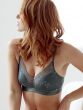 Botanical Lace Non Wired Triangle Bra - Sage
