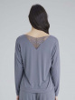 Botanical Lace Slouch Top - Nightshade
