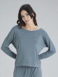 Botanical Lace Slouch Top - Sage