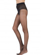 Nylons 10 Denier Gloss Tights - Black from Pretty Polly hosiery. Sheer gloss tights gives you a flawless finish, bent leg model
