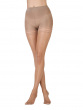 Nylons 10 Denier Gloss Secret Slimmer Tights - Sherry. Pretty Polly bodyshaping hosiery with an ultra smooth feel, front legs model
