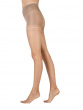 Nylons 10 Denier Gloss Secret Slimmer Tights - Sherry. Pretty Polly bodyshaping hosiery with an ultra smooth feel, side legs model
