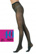40 Denier Opaque Tights 2 Pair Pack - Bottle Green