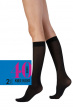 Everyday 40 Denier Opaque Knee Highs 2 Pair Pack - Black