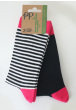 Stripe Plain Mix Bamboo Socks 2 Pair Pack