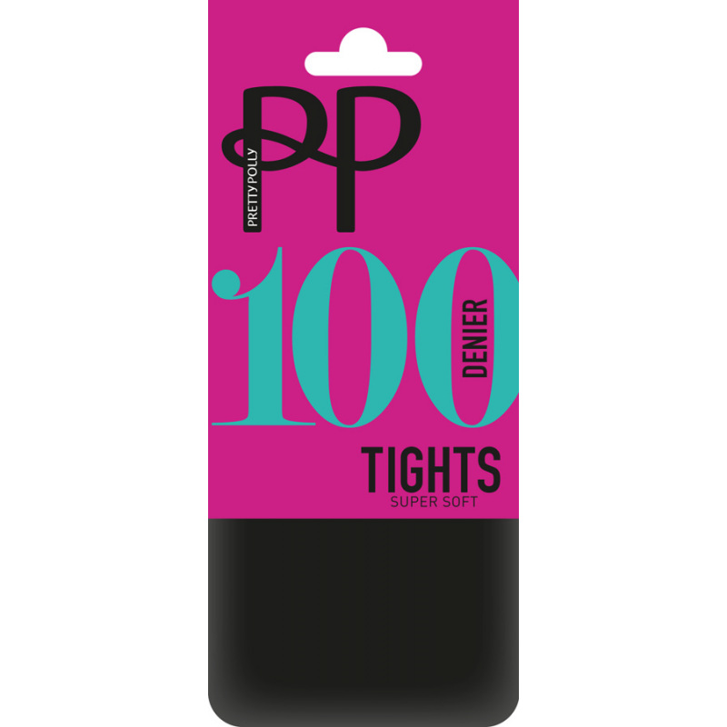 Everyday Opaques 100 Denier Supersoft Tights Black Pretty Polly