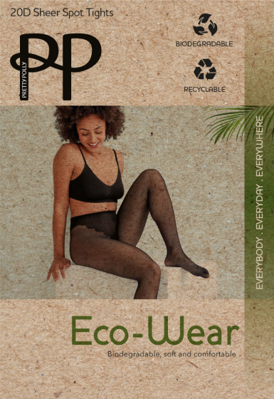 Eco 20 Denier Biodegradable Spot Tights - Black