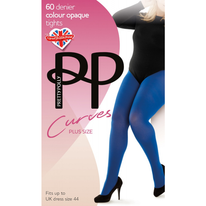 Pretty Polly Curves 60 denier opaque tights in black