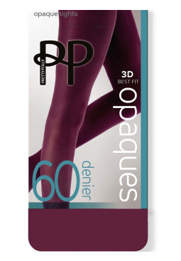 Premium Opaques 60 Denier 3D Tights - Burgundy