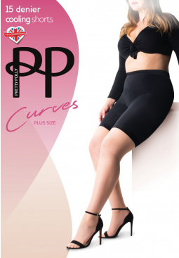 Curves 15 Denier Cooling Shorts - Nude