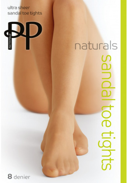 Naturals 8 Denier Sandal Toe Tights - Slightly Sunkissed