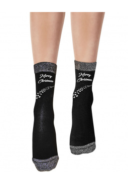 Merry Christmas Socks - Black Mix