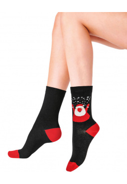 Santa Socks - Black Mix